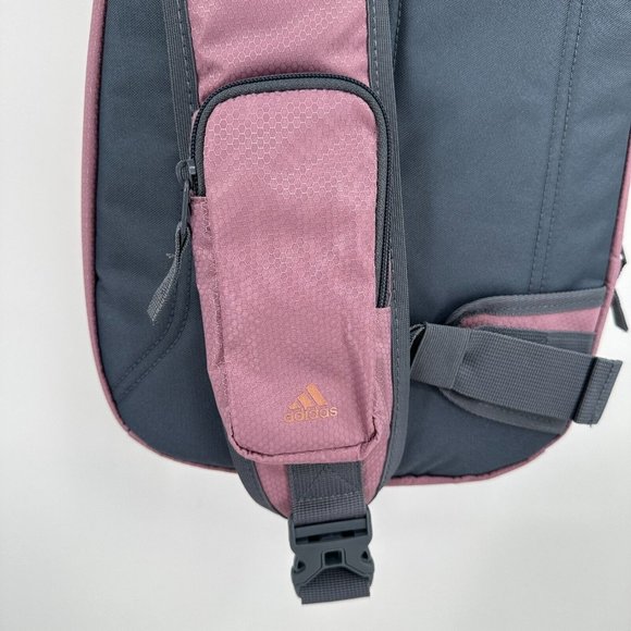 adidas Prime Sling Backpack Orchid Purple Large School Bag Fits Laptop/Tablet - Picture 15 of 16